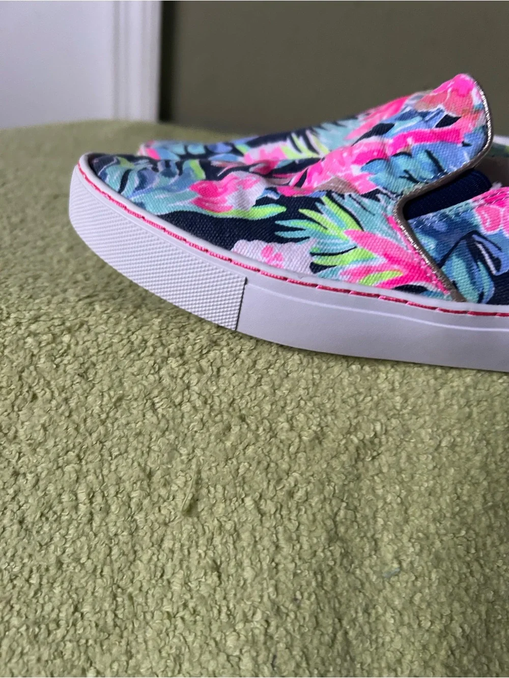 Lilly Pulitzer Women’s Floral Slip-On Sneakers - Navy Pink Multi